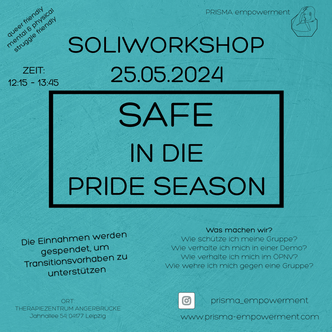 SOLIWORKSHOP - SAFE in die PRIDE SEASON