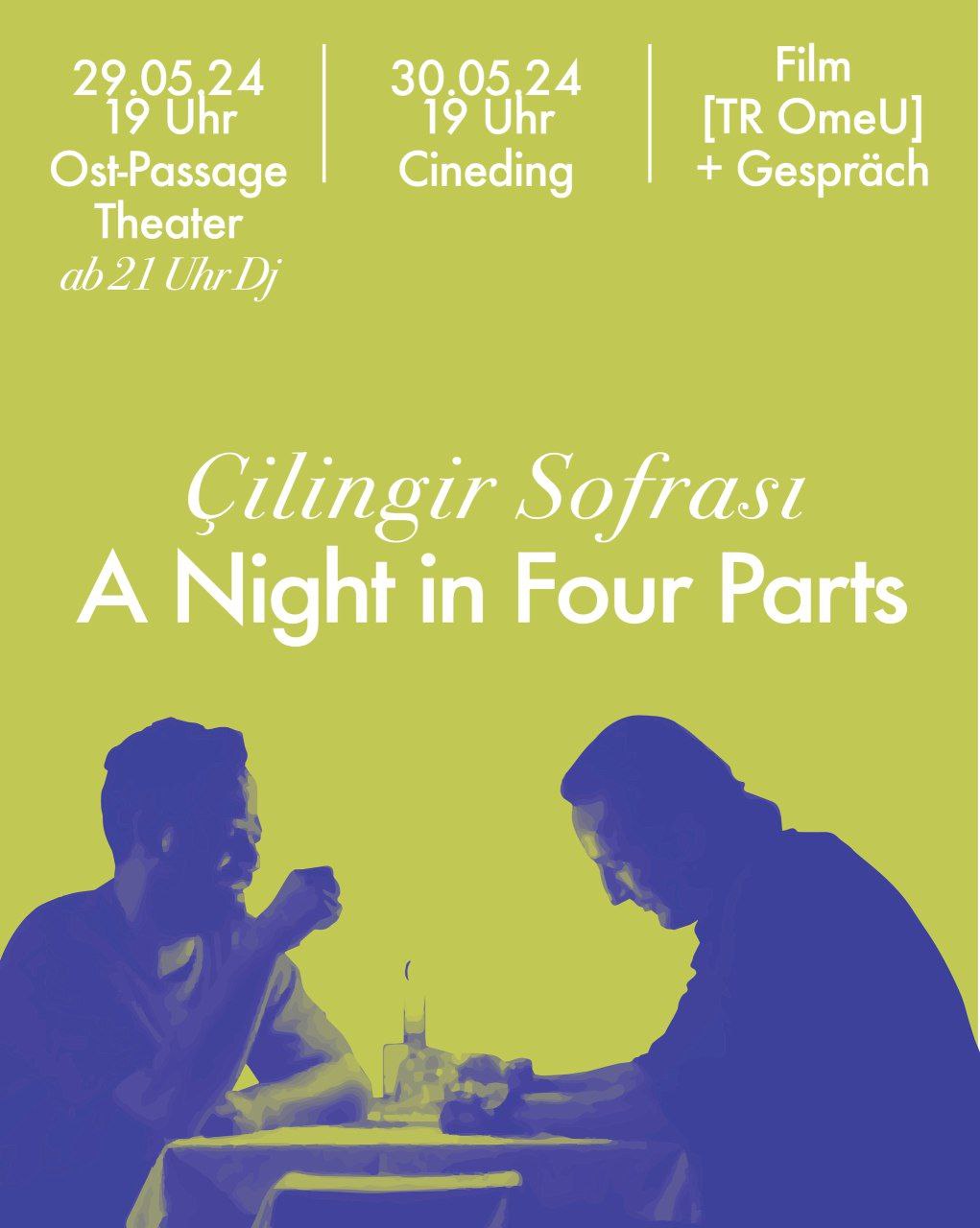 Filmscreening from Turkey's queer current cinema: Çilingir sofrası - A Night in Four Parts