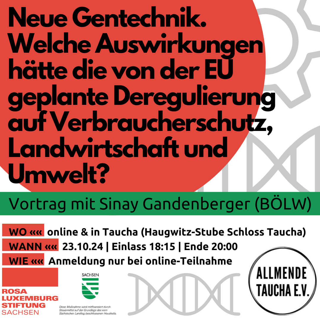 Neue Gentechnik. Welche Auswirkungen hat die von der EU geplante Deregulierung auf Verbraucherschutz, Landwirtschaft und Umwelt