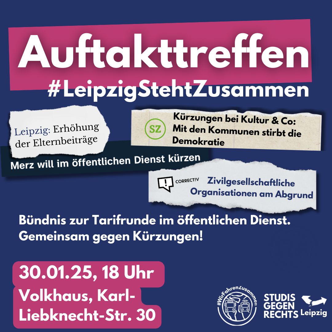 #LeipzigStehtZusammen – Bündnisauftakt für ein soziales Leipzig mit den Kolleg:innen im öffentlichen Dienst